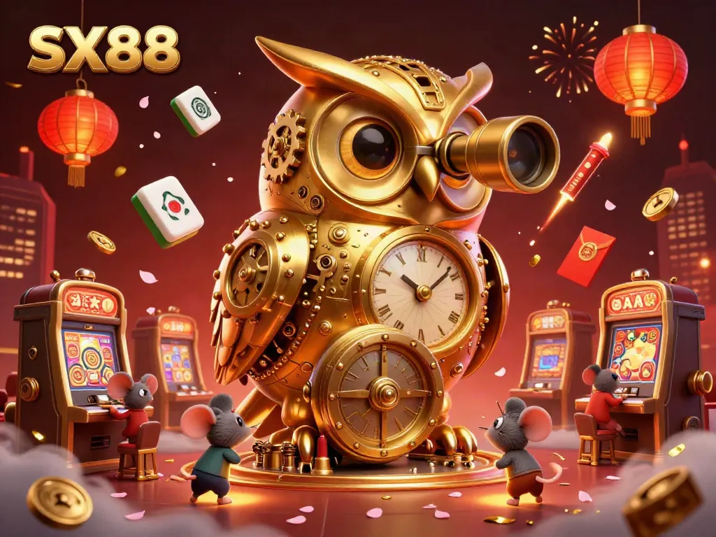 SX88 presents a magical gaming scene with dynamic characters, colorful elements, and vibrant energy in this captivating casino illustration.