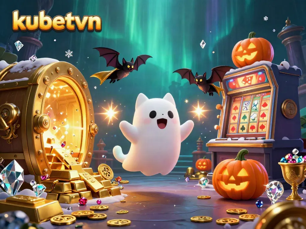 Experience thrilling adventures at kubetvn with a ghost cat and treasures in a haunted casino.