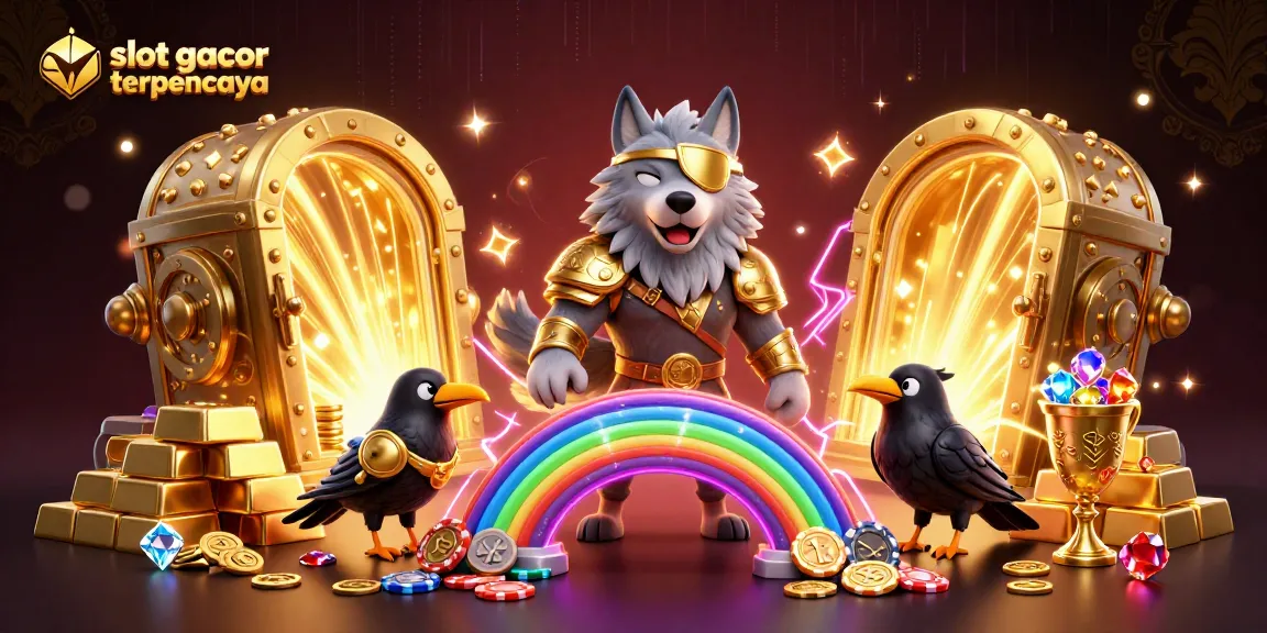 Spin the reels with slot gacor terpercaya in an enchanting 3D scene featuring Nordic mythological characters and treasures.