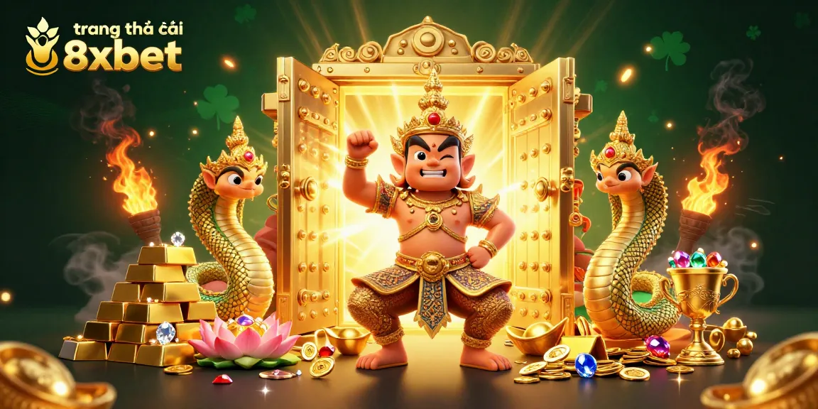 Experience vibrant gameplay at trang nhà cái 8xbet with golden treasures, lively characters, and exciting gambling elements.